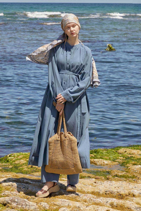 Şile Cloth Tunic Set Indigo - 13