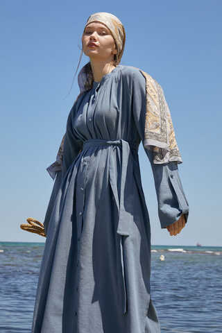 Şile Cloth Tunic Set Indigo - 8