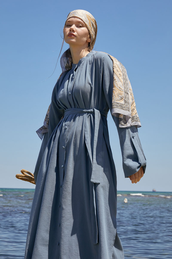 Şile Cloth Tunic Set Indigo - 8