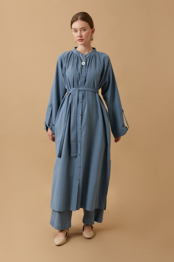 Şile Cloth Tunic Set Indigo - 15