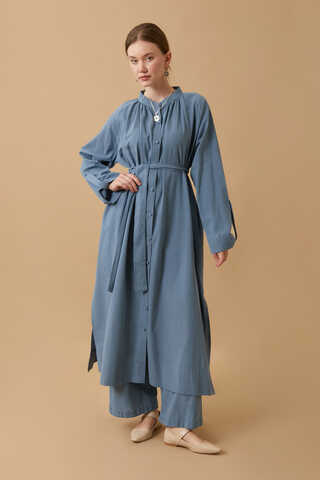 Şile Cloth Tunic Set Indigo - 18