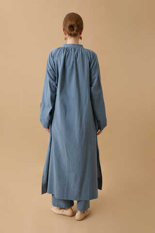 Şile Cloth Tunic Set Indigo - 22