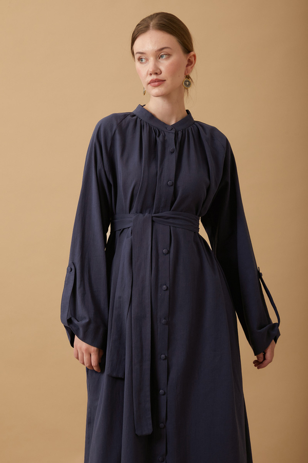 Şile Cloth Tunic Set Navy - 2
