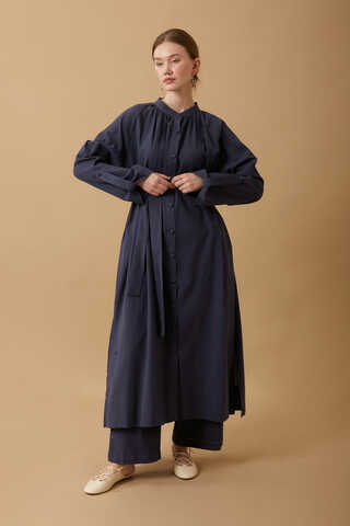 Şile Cloth Tunic Set Navy - 3