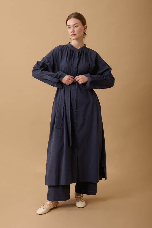Şile Cloth Tunic Set Navy - 3