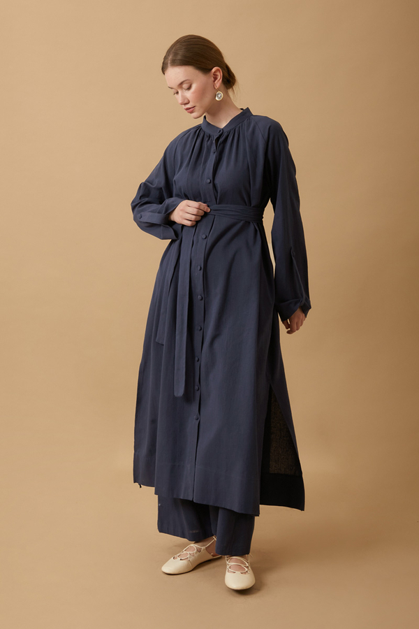 Şile Cloth Tunic Set Navy - 7