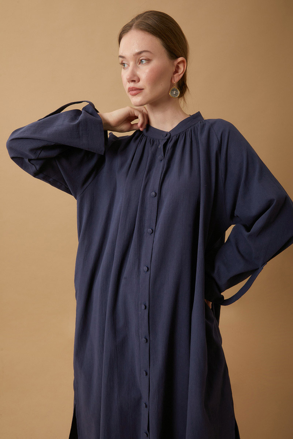 Şile Cloth Tunic Set Navy - 8