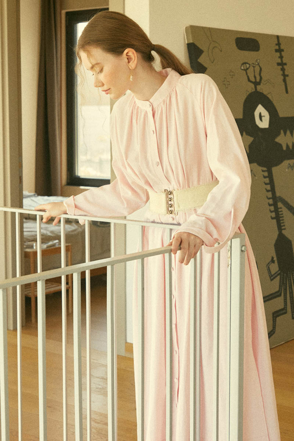 Şile Cloth Tunic Set Powder - 14