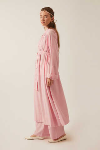 Şile Cloth Tunic Set Powder - 9