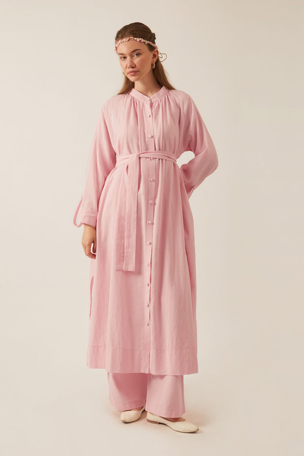 Şile Cloth Tunic Set Powder - 11