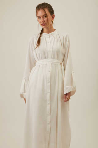 Şile Cloth Tunic Set White - 2