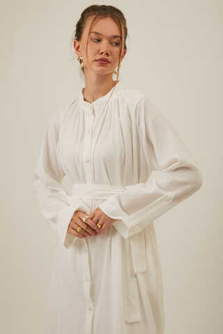 Şile Cloth Tunic Set White - 3