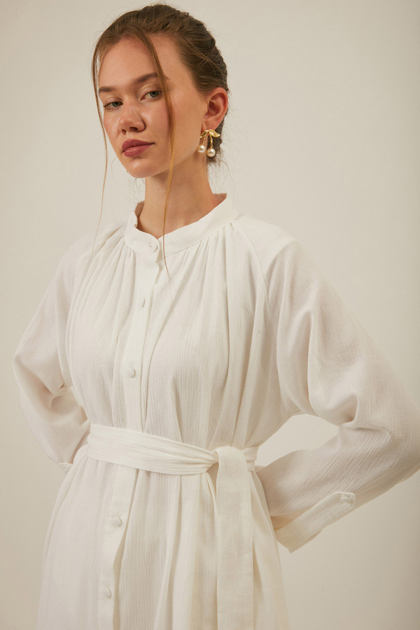 Şile Cloth Tunic Set White - 4