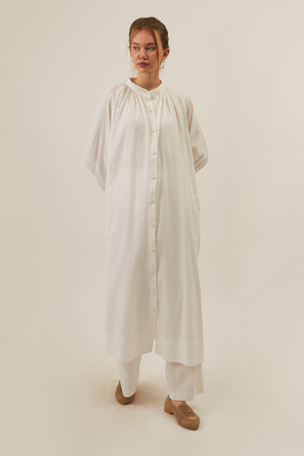 Şile Cloth Tunic Set White - 5