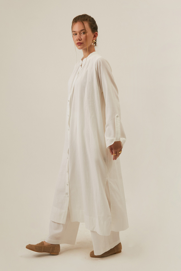 Şile Cloth Tunic Set White - 6