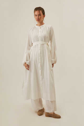 Şile Cloth Tunic Set White - 7