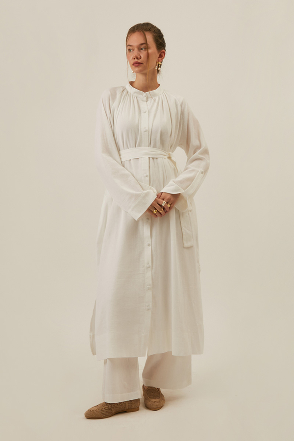 Şile Cloth Tunic Set White - 1