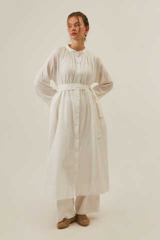 Şile Cloth Tunic Set White - 8