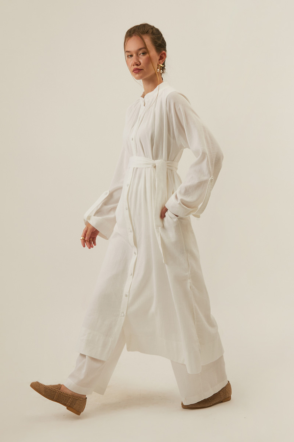 Şile Cloth Tunic Set White - 9