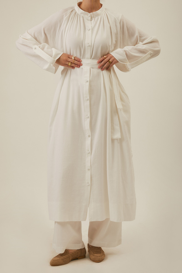 Şile Cloth Tunic Set White - 10