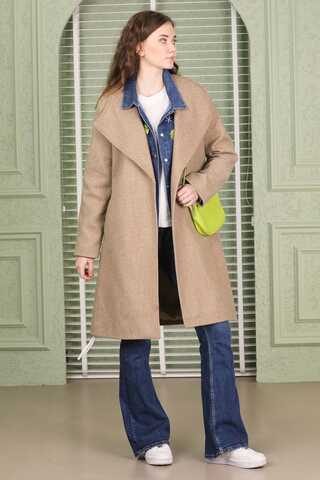 Single Button Cachet Coat Beige - 6