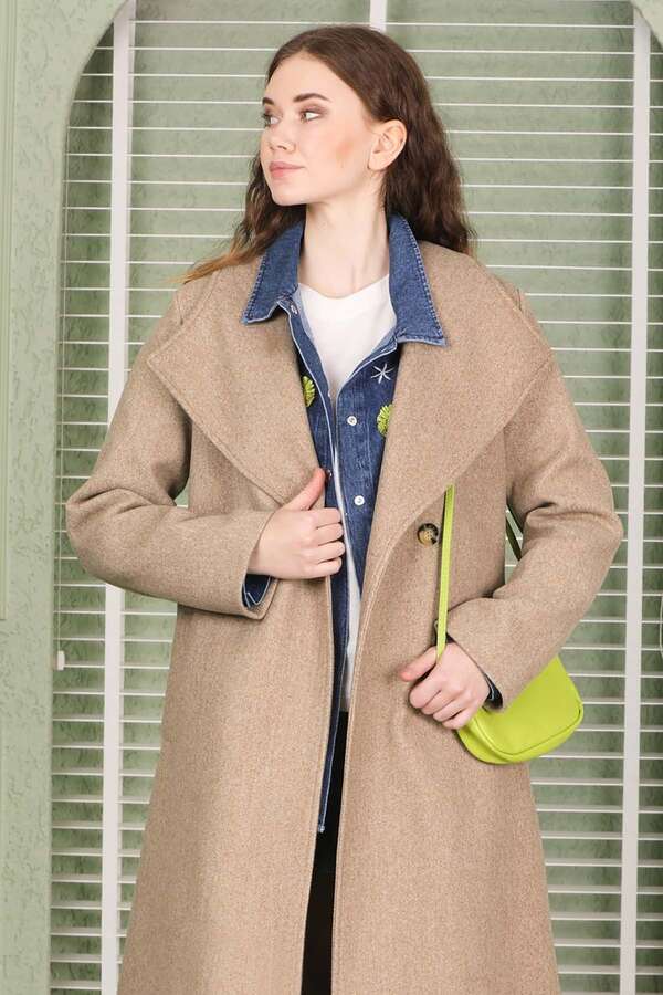 Single Button Cachet Coat Beige - 8