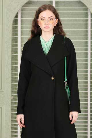 Single Button Cachet Coat Black - 8