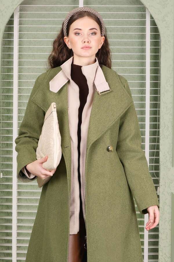 Single Button Cachet Coat Green - 3