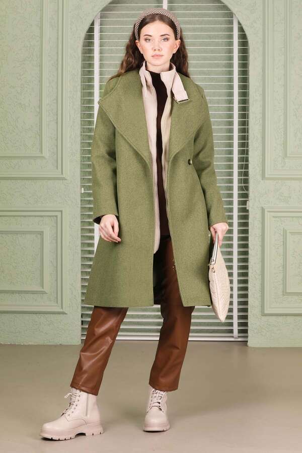 Single Button Cachet Coat Green - 4
