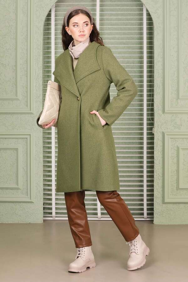 Single Button Cachet Coat Green - 1