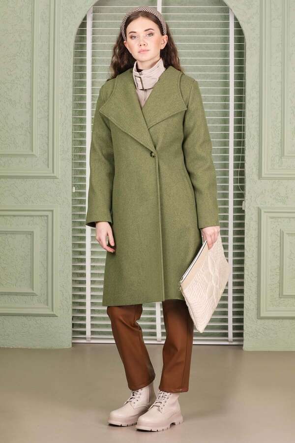 Single Button Cachet Coat Green - 5