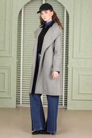 Single Button Cachet Coat Grey - 4