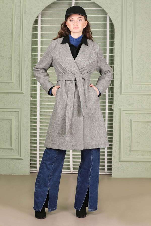 Single Button Cachet Coat Grey - 7