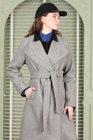 Single Button Cachet Coat Grey - 8