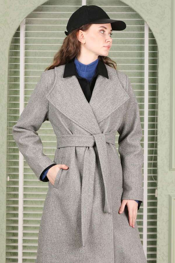Single Button Cachet Coat Grey - 8
