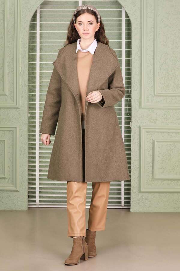 Single Button Cachet Coat Soil - 3