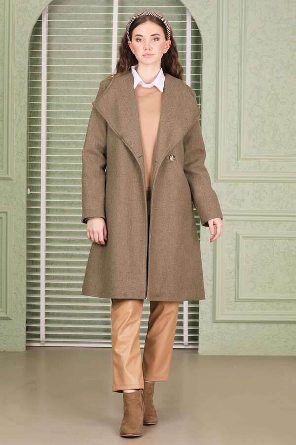 Single Button Cachet Coat Soil - 4