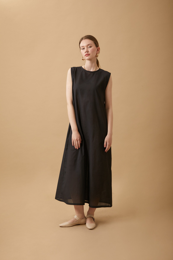  Sleeveless Long Vual Slip Black (1)