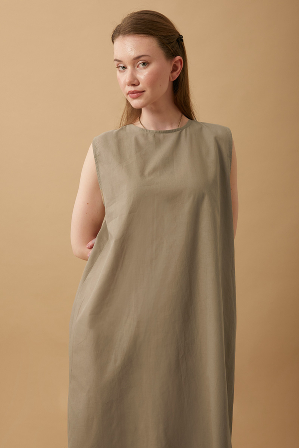 Sleeveless Long Vual Slip Taupe - 7