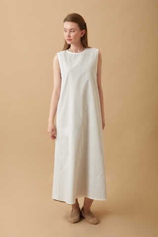 Sleeveless Long Vual Slip White - 3