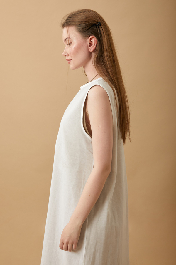 Sleeveless Long Vual Slip White - 5