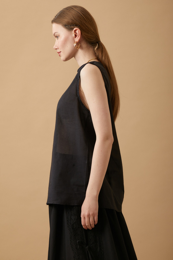 Sleeveless Short Vual Slip Black - 6