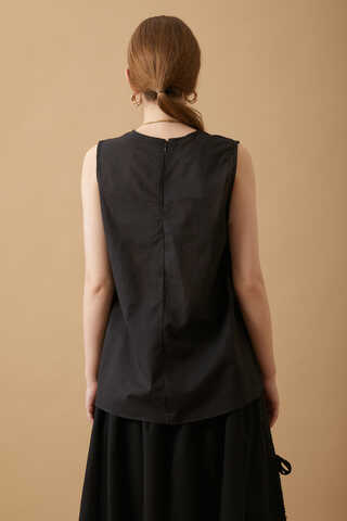 Sleeveless Short Vual Slip Black - 7