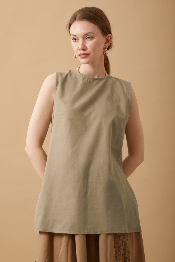 Sleeveless Short Vual Slip Mink (1)