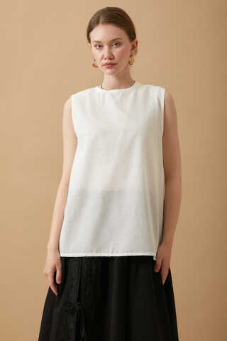 Sleeveless Short Vual Slip White - 2