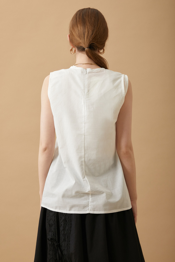 Sleeveless Short Vual Slip White - 5