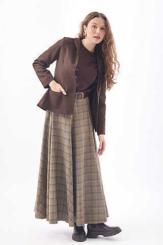 Slim Fit Yüksek Yaka Yönlü Ceket Kahve - 2