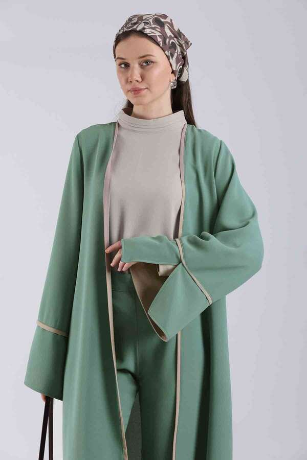Slit Abaya Suit Mint - 2