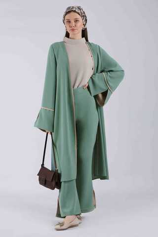 Slit Abaya Suit Mint - 3
