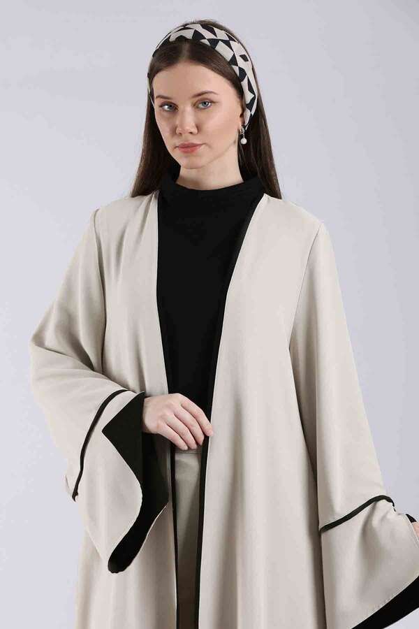 Slit Abaya Suit Stone - 2